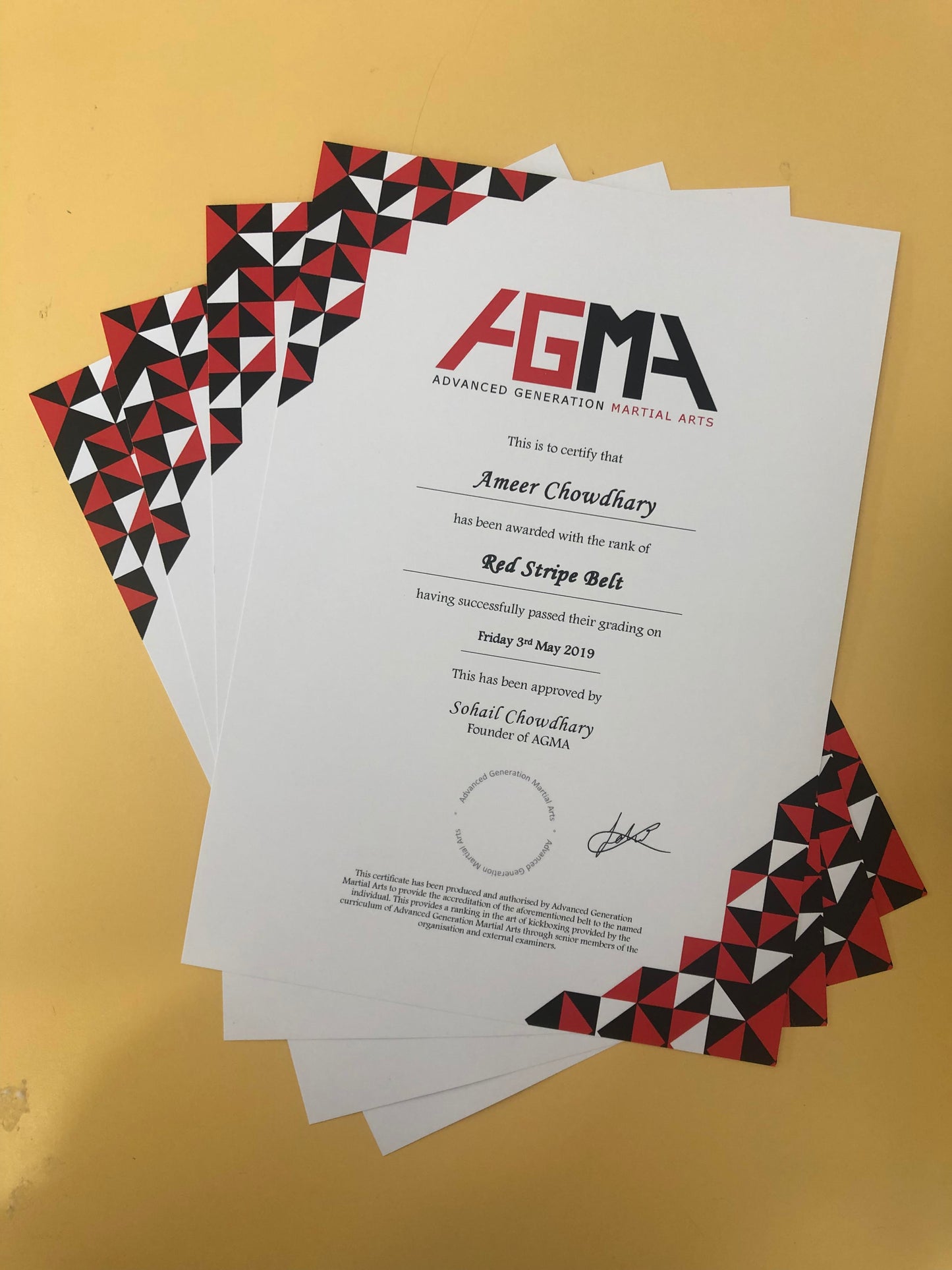 Certificate Reprint - per grade